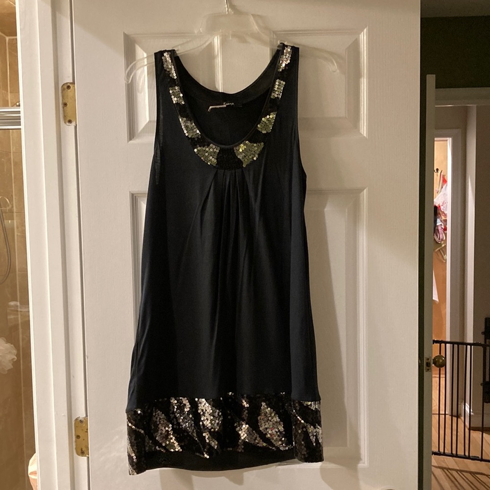 Black sequin dress